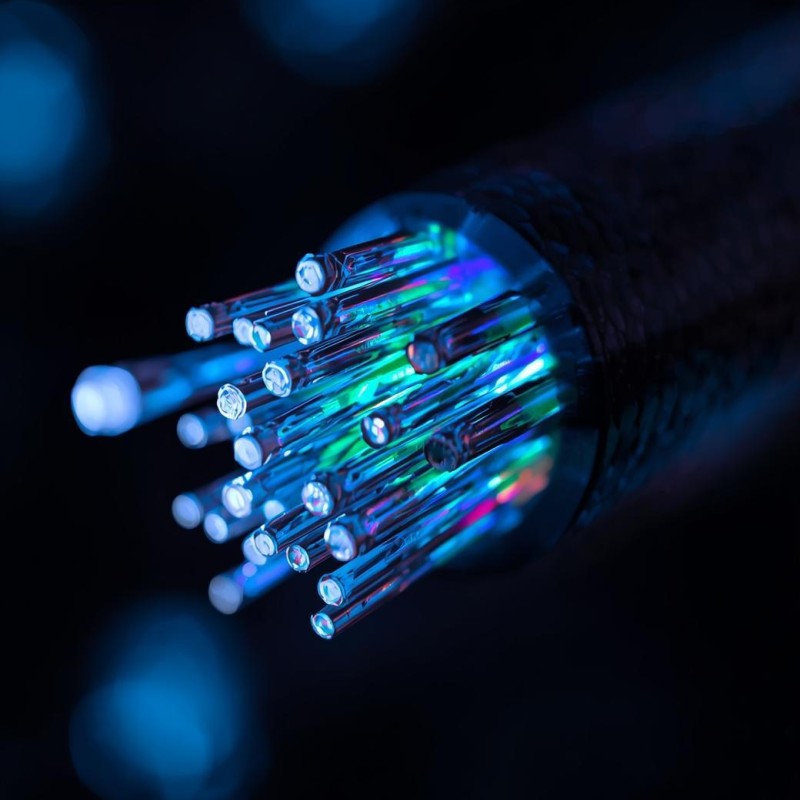 Can you create an image of a fiber optic cable realistic